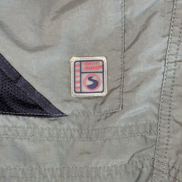 Vintage Eddie Bauer Ebtek Shorts Mens Size Large Green Nylon Belted Lined Hiking - Picture 11 of 12